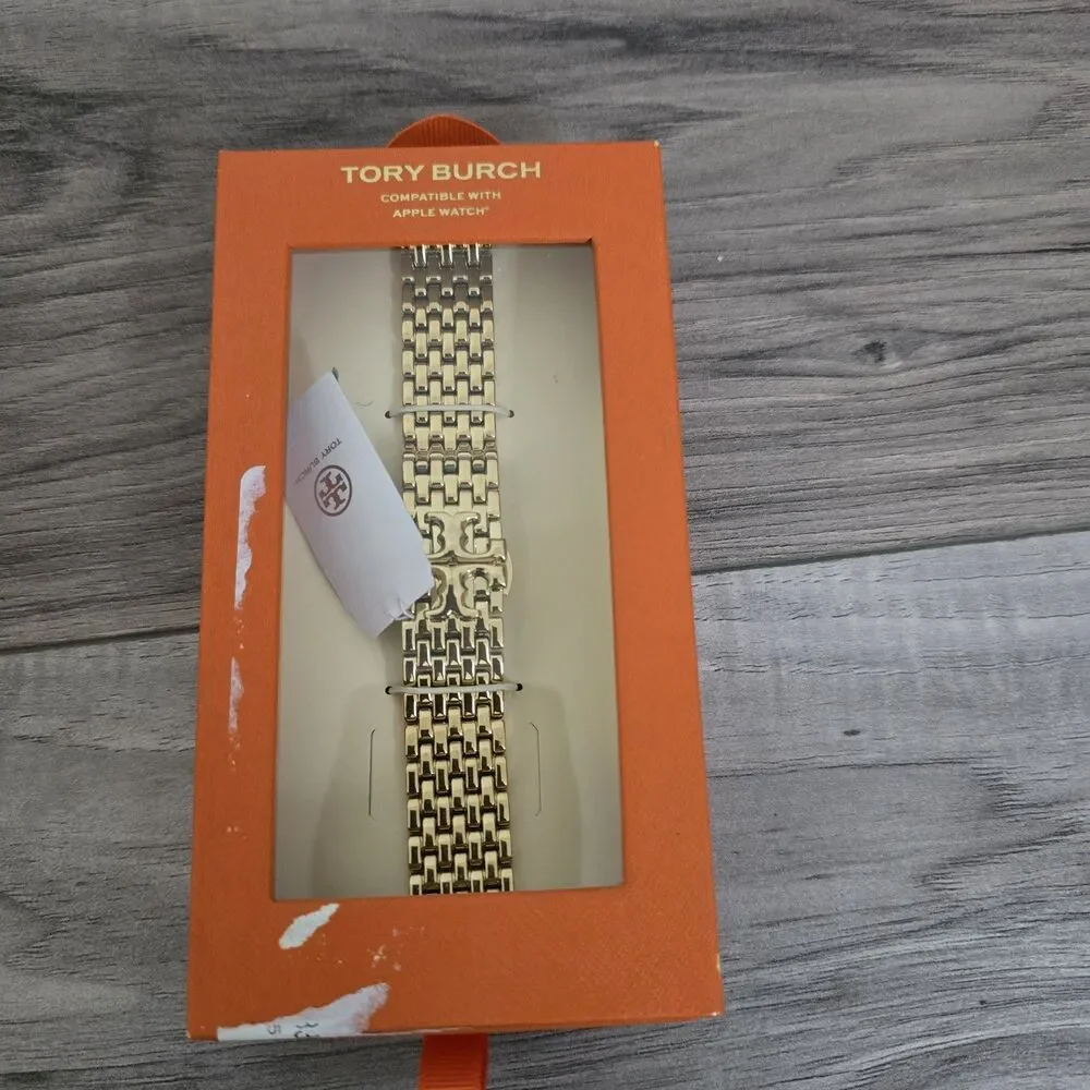 Tory Burch Women's Eleanor Gold-Tone Stainless Band for Apple Watch TBS0103E